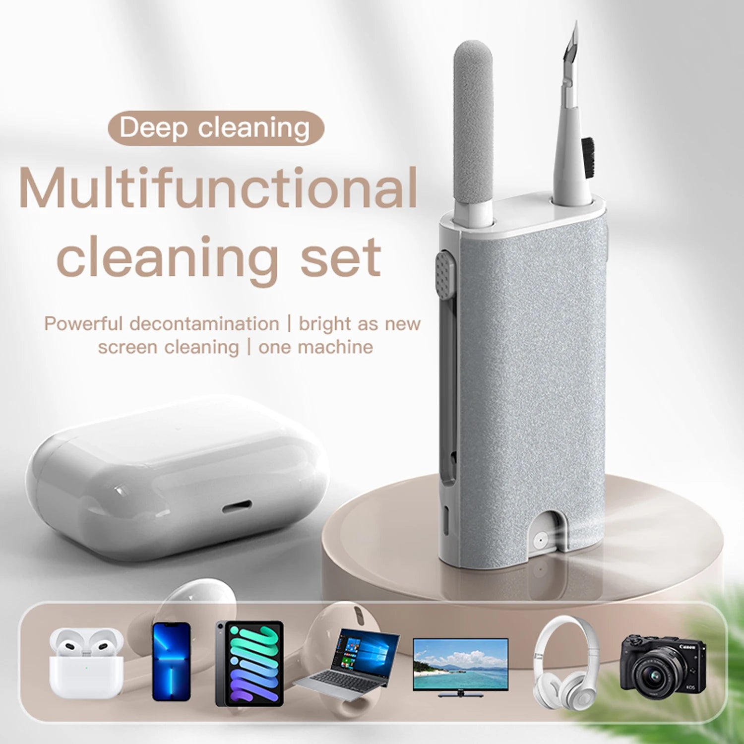 8 in 1 Cleaning Kit Computer Keyboard Cleaner Brush Earphones Cleaning Pen For  Headset IPad Phone Cleaning Tools Keycap Puller